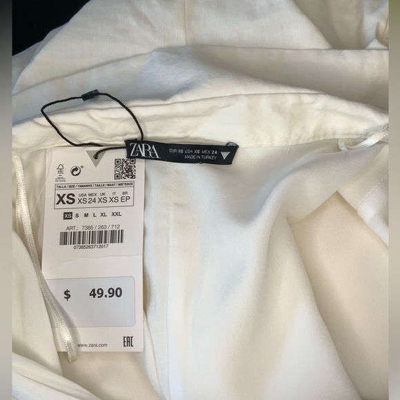 #36 NWT Zara White Dress XS - Picture 3 of 3